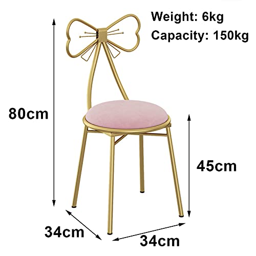Silla de taburete de mariposa con patas de metal para salón 4