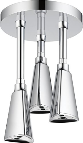 Delta Faucet Single-Spray Ceiling-Mount H2Okinetic Shower Head, Chrome 57140