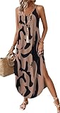 Summer Dresses for Women Vacation Maxi Dress Sundresses Plus Size Hawaiian Long Maxi Dress 2026 Beach Vacation Clothes Cruise Travel Halter Dress Floral Sundress Date Night Graduation XL