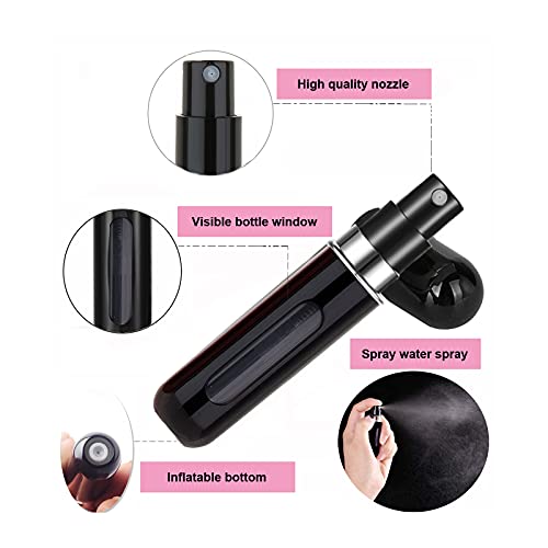 3pcs Bouteille Vaporisateur de Parfum, 5ml mini portable Atomiseur Réutilisable, Mini Flacon Vaporisateur Parfum rechargeable contenant cosmetique, pour Voyage homme femme - Image 4