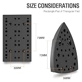 MAXXT Delta i szlifierka prostokątna 2 w 1 bezszczotkowa 350 W, średnica orbitalna: 3,0 mm, 6 regulowanych prędkości (4000 – 10000 obr./min), ogranicznik w 1-2 sekundy, w zestawie 20 arkuszy ściernych