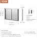 VEVOR Outdoor Kitchen Doors, 30.5W x 21H Inch BBQ Access Door Stainless Steel, Double Door with Handles Flush Mount for BBQ Island and Outdoor Grilling Station