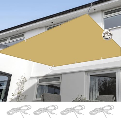 Toldo impermeable de 1,8 x 3,2 m, resistente a los rayos UV, en ángulo recto, para jardín, patio, fiesta, patio, fácil instalación y protección solar