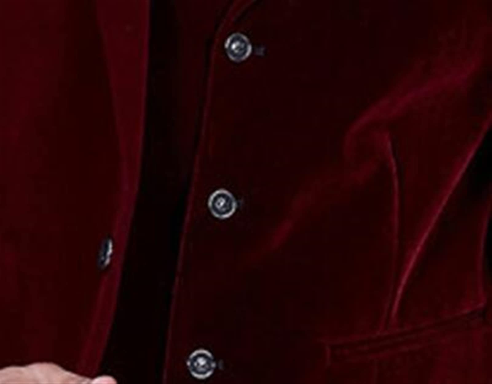 Aksamitne męskie garnitury slim fit na ślub trzyczęściowy studniówka kolacja ubrania pan młody smokingi męska kurtka ze spodniami kamizelka (kolor: Czerwony, rozmiar: 4XL.)