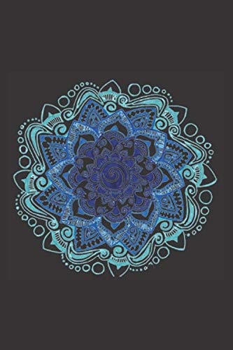 Mandala Notebook: colored mandala, notebook lined journal gift, 120 pager 6x9 inches size matte black cover