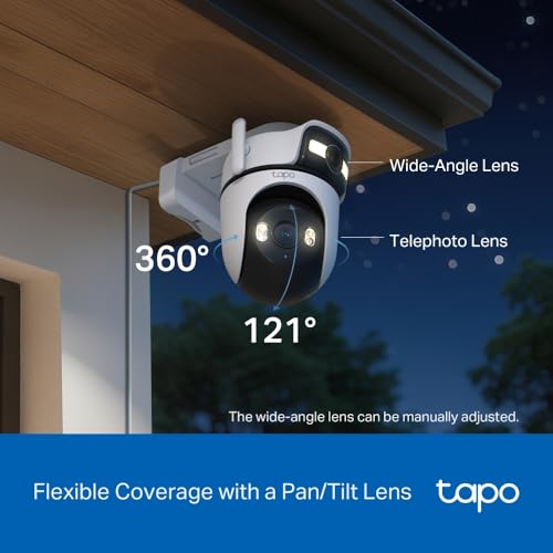 Image of Tapo C545D 2K 3MP Dual Lens Outdoor Camera,Security Camera with Smart Tracking,Smart AI Outdoor Camera,CCTV,Night Vision,IP66,2 Way Audio,No Hub,Alexa,Google Home,Flexible Storage,No Monthly fee