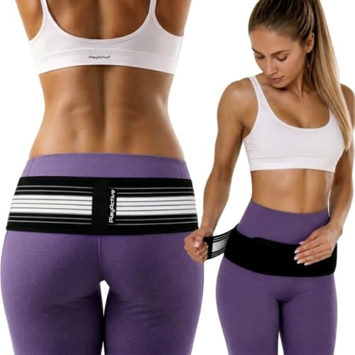 Image of PlayActive Sacroiliac SI Joint Hip Belt - Lower Back Support Brace for Men and Women Braces Pain Pelvic Trochanter Sciatica Pelvis Lumbar Relief (XL-XXL)