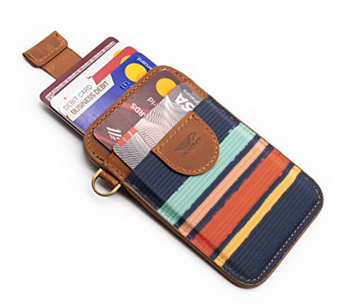 POCKT Slim Card Holder Wallet + Neck Lanyard for Keys Bundle for Women | Cali4