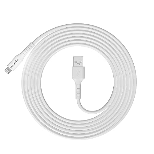 Image of AmazonBasics Amazon Basics USB A to Lightning MFi Certified Charging Cable (White, 1.8 meter)