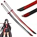 HXSM Akame Ga Kill Cosplay Spada Red Eyes Sword Anime Katana Spada Giocattolo in Legno Oggetti di Halloween Regalo di Natale (Taglia: 104cm, Colore: Rosso/Nero) (Color : Red+Black)