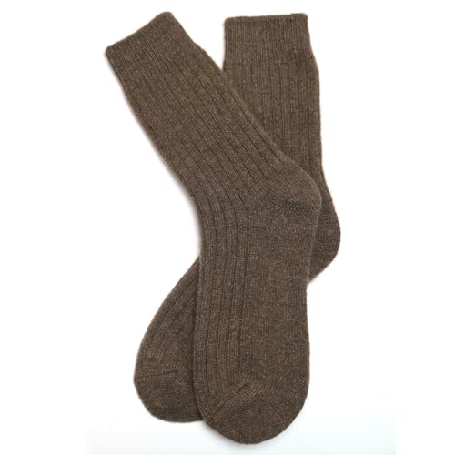 Zaya's Chic House - Natural Yak Wool Thick Socks - Un-dyed Bed Socks for Poor Blood Circulation, Made in Mongolia, Unisex