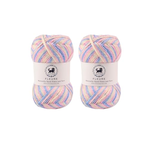 Image of Nestnhaven Acrowools Fleure Hand Knitting and Crochet Yarn. Pack of 1 Ball - 100gms. Shade no - NNHF (Multicolor25) | (200 Gm)