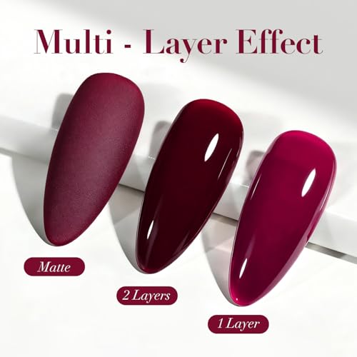 Image of AZUREBEAUTY Dark Red Quick Dry Nail Polish