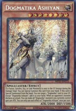Dogmatika Ashiyan MP21-EN172 Secret Rare Englisch Boosterfrisch 1. Auflage - 2021 Tin of Ancient Battles - mit ReCollectibles-Versandschutz - für Yu-Gi-Oh!