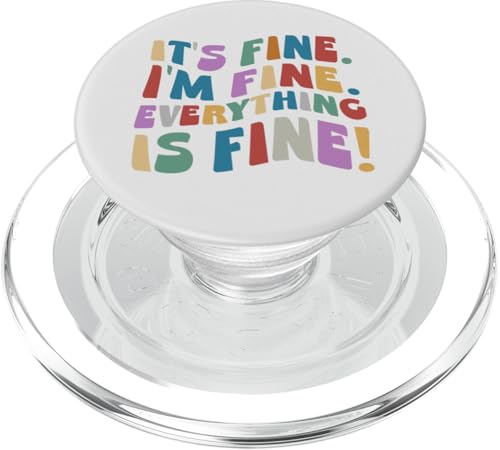 It’s Fine I’m Fine Everything Is Fine Vintage Retro Ondulado PopSockets PopGrip para MagSafe