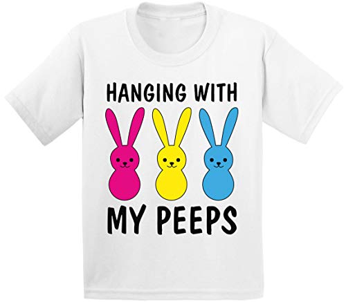 Awkward Styles Happy Easter Clothes For 2 Years Old 3T Easter T-Shirt 4T 5T Boys Girls Bunny Toddler Outfits Hanging With My Peeps 5/6T #TOP23
