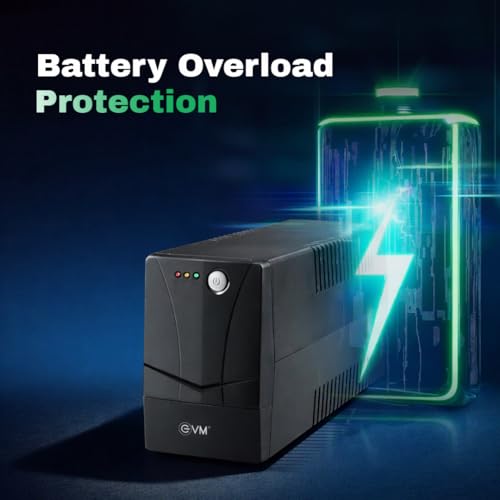 Image of EVM EPS 1251 Line Interactive 1000VA /600W, Simulated Sine Wave, 12V /7Ah x2 Battery, 220-240V Input, ±10% Output Reg., 4-6h Recharge, Low Noise <40dB - 2 Years Warranrty (EPS1251)