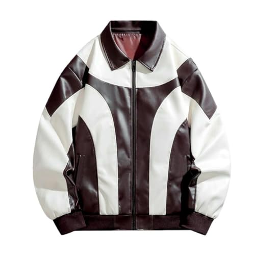 Veste de moto homme cuir synthétique coupe ample pour en finir avec les blousons trop serrés