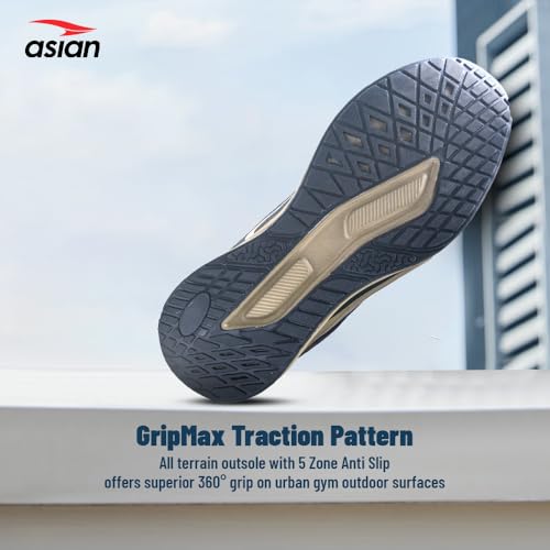 Image of ASIAN Civic-04 Men's Running Shoes | Sports Shoes with Breathable Mesh Upper, Memory Foam Cushioning | Arch Support & Durable Sole for Grip & Comfort