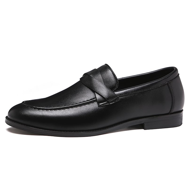 Men's Slip-On Dress Loafers, Classic Moc Toe Penny Loafers for Wedding Formal Business Office Shoes2