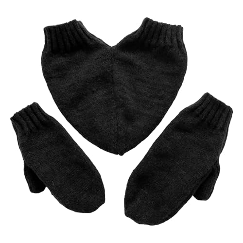 Guantes de invierno cálidos de diseño compacto con guantes en forma de corazón