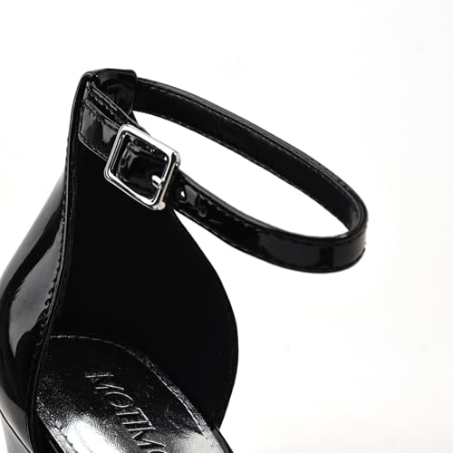 Image of Women's Platform Chunky Heel Pumps - Closed Toe Ankle Strap Block Heeled Dress Shoes for Wedding Party & Daily Comfort