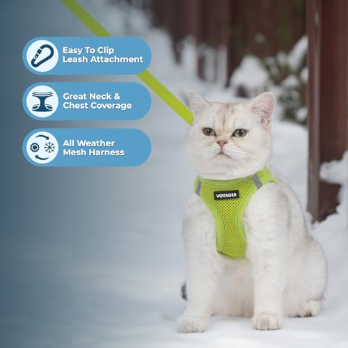 Voyager Step-in Pet Harness - All Weather Mesh, Adjustable Step in Harness for Cats and Dogs by Best Pet Supplies - 307S Lime Green, M by Best Pet Supplies - Image 2