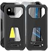 Funda para Unihertz 8849 Tank Mini 1, con [2 x Protector de Pantalla de Vidrio Templado], Funda de Silicona Suave Negra a Prueba de Golpes para Unihertz 8849 Tank Mini 1 (4.3") - [Paquete de 2] 2