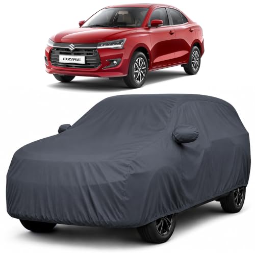 Image of Autofact Premium Car Cover for Dzire 2025-2026 | All Weather Waterproof Full Body Car Cover | Light-Weight Triple-Stitched Outdoor Shield with UV Protection, Dustproof & Heat-Resistant