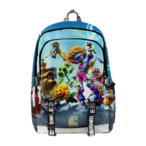 ISaikoy Anime Plants vs. Zombies Backpack Daypack Laptop Bag 3D Printing School Bag Bookbag 7