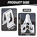 Irinidig 20 PCS Car Dashboard Fixed Buckle Clip, Central Instrument Console Decorative Metal Replacement Repair Buckle Base, Car Interior Front Console Fixed Clip Accessories, Fits for Cars (Silver)