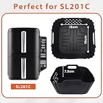 2PCS Silicone Air Accessoires de linge de fryer pour Ninja SL201C DoubleStack 2-espadrilles 8qt 7.6L Air Fryer, Accessoires pour aéroglisseur réutilisables Linges de silicone pour Philips 4.2L 2000 Series 4.1L HD9252 HD9200 HD9255