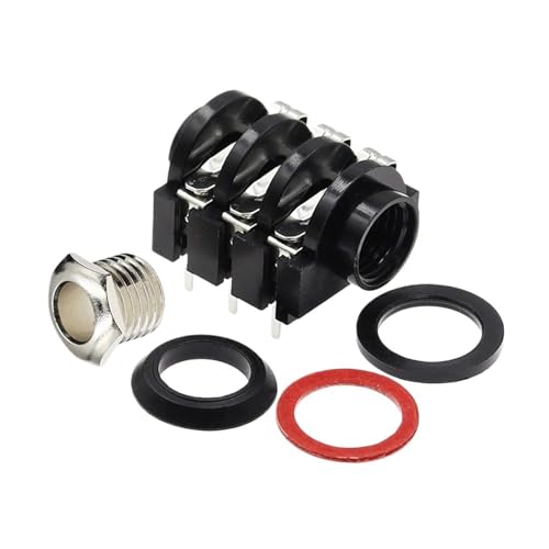 Connecteur 6.35 mm de type jack coudé 90 degrés pour platine PCB - 3