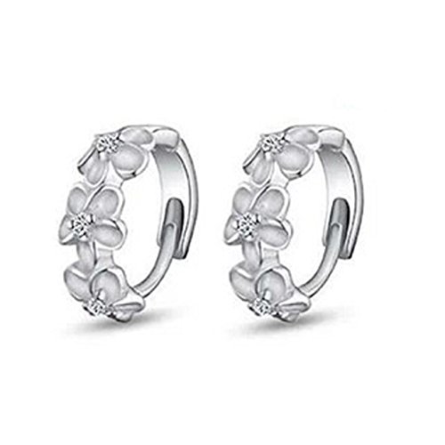 Sannysis Fashion Women Silver Plated Crystal Rhinestone Stud Earrings ¡­