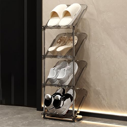 Étagère à chaussures pour talons gris clair gain de place entrée