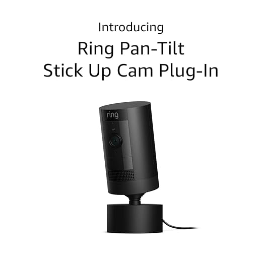 Ring Pan Tilt Stick Up Cam Plug-In, 1080p HD Plug-In Indoor/Outdoor Camera with 360° Pan-Tilt, Color Night Vision, Live View, Two-way Talk, Built-in Siren, Motion Detection, Works with Alexa, Black