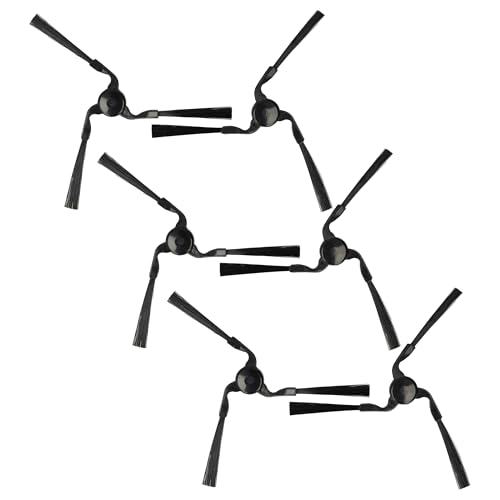 vhbw 6X Cepillo Lateral Compatible con Miele Scout RX1 Robot Aspirador - Set cepillos, Izquierda/Derecha, Negro