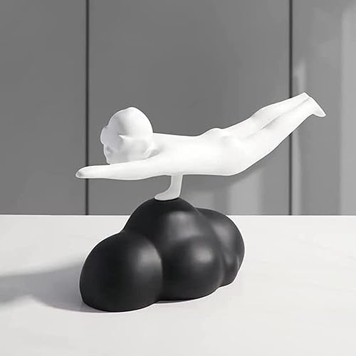 Miniatura 8 de Escultura creativa de figura voladora de estilo moderno, escultura abstracta minimalista moderna para oficina, estudio, sala de estar, porche,