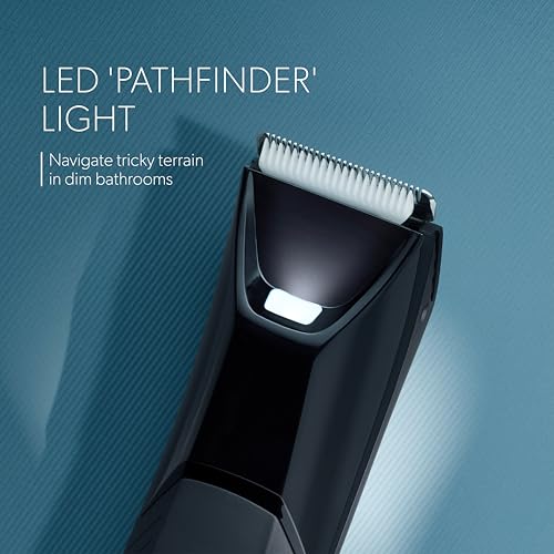 Image of Zlade Ballistic Lite Plus Manscaping Trimmer for Men | Full Body, Beard, Balls, Pubic Hair & Private Parts Groomer | SafeEdge Ceramic Blades, No Nicks or Cuts | 7000 RPM | Waterproof | 90 Mins Runtime