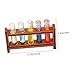FRCOLOR Miniature Dollhouse Colored Test Tubes with Wooden Rack Smooth Equipment for DIY Tiny House Decoration Realistic and Accessories for Dollhouse Scenes