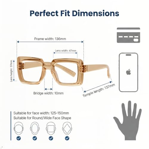 Image of Eyekepper Reading Glasses 2.75, Readers for Women, 2 Pack Brwon