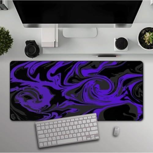 Image of Saco XXL Gaming Mouse Pad for PC - Large Desk Mat 900x400x3mm, Extended Non-Slip Rubber Base, Waterproof Surface, Liquid Wave Design, Big Keyboard Mouse Pad for Office & Home Setups