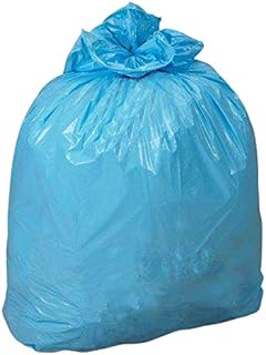 Medegen RS304314B HDPE Film Laundry and Linen Bag, Star Seal, Coreless Roll, Blue, 14 mics Gauge, 20 Gallon-30 Gallon Capacity, 30.5