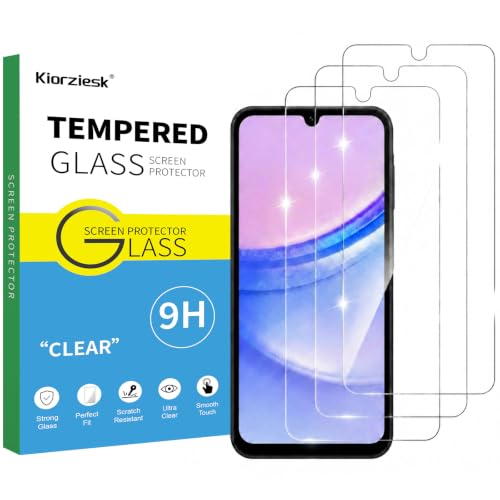 3 Pièces Verre Trempé Pour Samsung Galaxy A34, A15, M15, 4G/5G, Film Ecran Protection écran Vitre Protecteur Résistant Anti Choc Rayures Sans Bulles Dureté 9H Glass Haut Définition HD Transparent