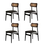 Ce lot de 4 chaises de salle à manger dispose d'un cadre en bois massif pour une stabilité supérieure. Conçues pour minimiser les secousses et les déformations, ces chaises sont parfaites pour un usage quotidien. Le tissu en cuir résistant aux rayures et à l'usure améliore la durabilité, tandis que l'éponge haute densité assure le confort. Expérience fiable et de qualité, ce qui fait de ces chaises un excellent ajout à votre salle à manger.