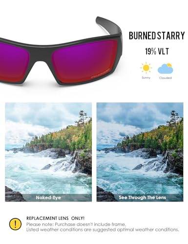 Image of BLAZERBUCK Anti-salt Polarized Replacement Lenses for Oakley Gascan OO9014 Sunglass