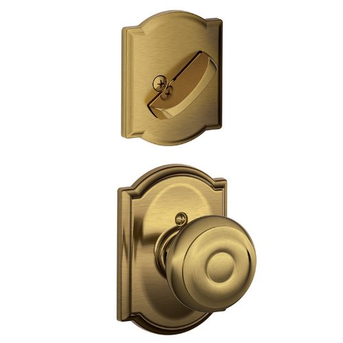 Remplacer serrure intérieure usée : kit Schlage Georgian laiton antique