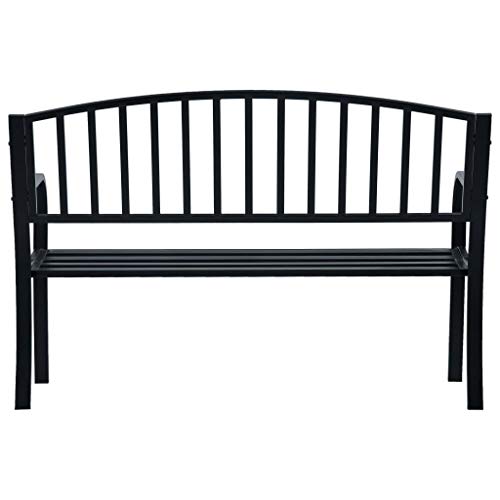 Banc de jardin 120cm en acier pour terrasse et balcon cosy - 5