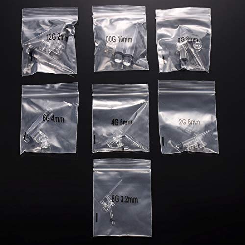 Huacan Ohr Dehnstäbe Tunnel Set - Acryl 28 Stück Scwarz Klar Unsiex Dehnstab Dehnset Dehnungsstäbe Taper Plug Ohr Piercing Stecker Expander Damen Herren 2mm-10mm