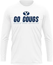 Official NCAA Collegiate Men's Sport Active Long Sleeve Shirt School Spirit White Collection